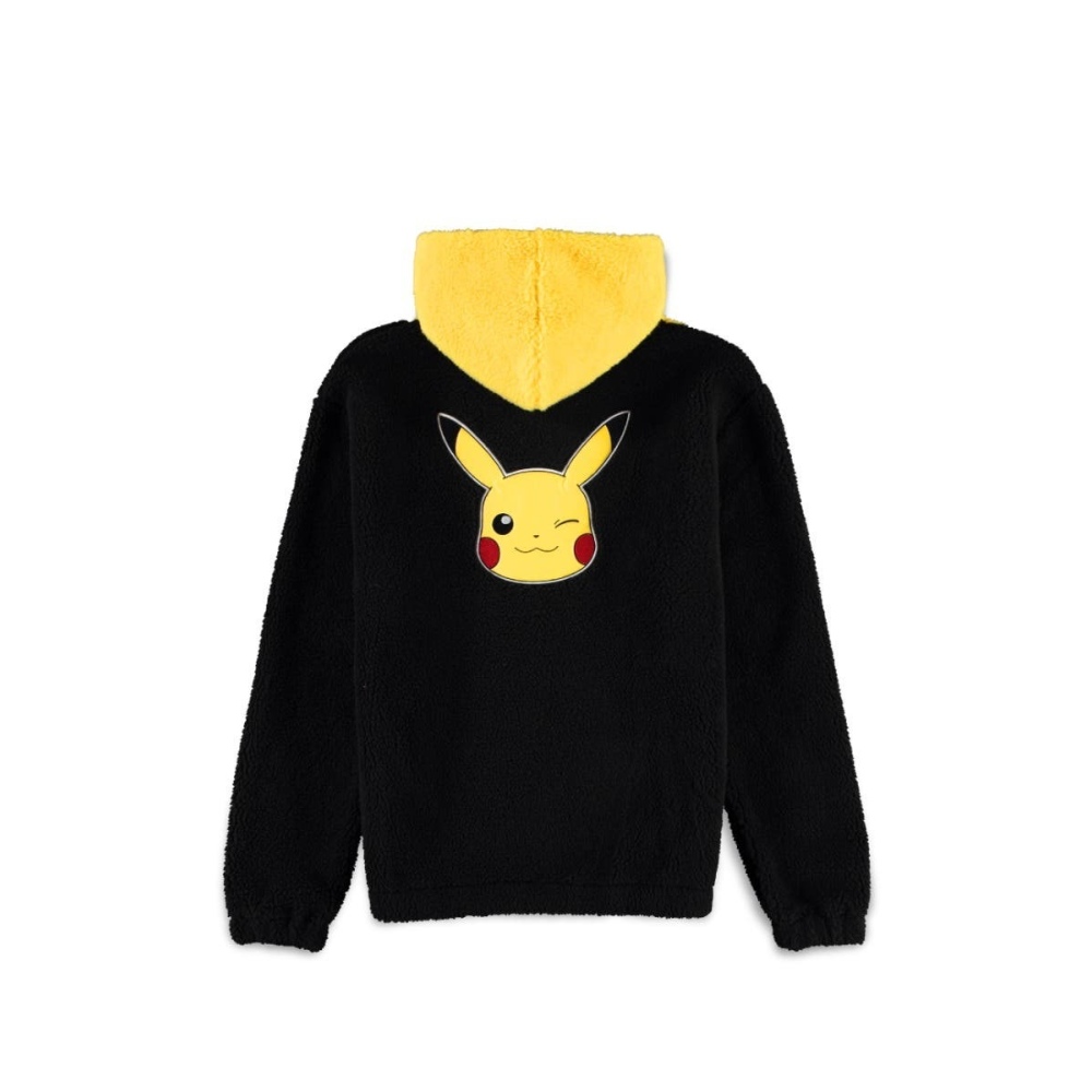 PokÃ©mon - Pikachu Sherpa Premium Sweat Ã  capuche - Noir/Jaune